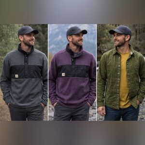 3 men’s the north face jackets Davenport style snap button down